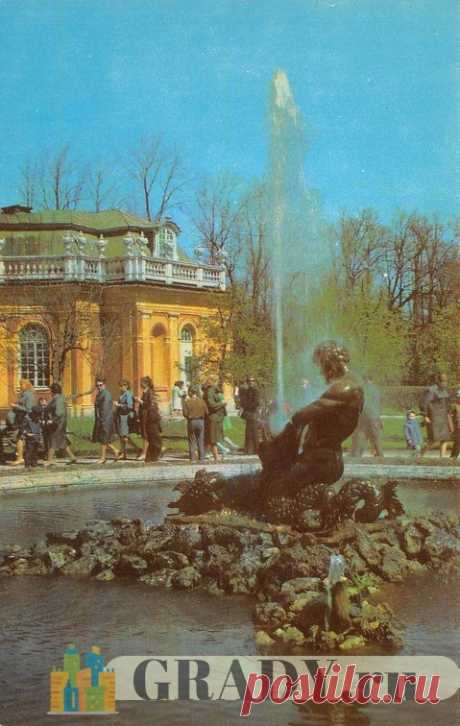 Петергоф, Россия - Петродворец, фонтан Тритон (оранжерейный) - 1972 год (г540) | GRADY.ru