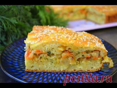 ПИРОГ С КАПУСТОЙ БЕЗ ДРОЖЖЕЙ - наливной (вариант теста)