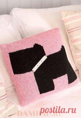 Декоративная подушка со скотч-терьером — HandMade