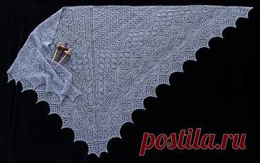 Ravelry: узор шаль Woodland Glen от Дениз Бартельс