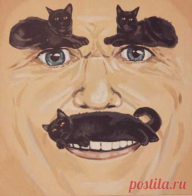 Авокадо, космос и «Большая волна»: сюрреалистические коты Даниала Райана