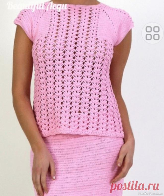 Летние топики | Женская одежда крючком. Схемы и описание Вяжем крючком реглан по схемам
