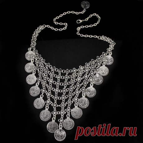 necklace c Picture - More Detailed Picture about 2015 New AntiqueTibetan Silver Bohemian Style Gypsy Metal Carving Coin Flower Long Tassel Statement Necklaces Picture in Pendant Necklaces from Yumfeel Wholesale (Mix Minimum Order USD10) | Aliexpress.com | Alibaba Group