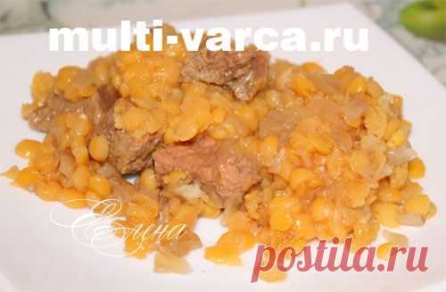 Гороховая каша с мясом в мультиварке