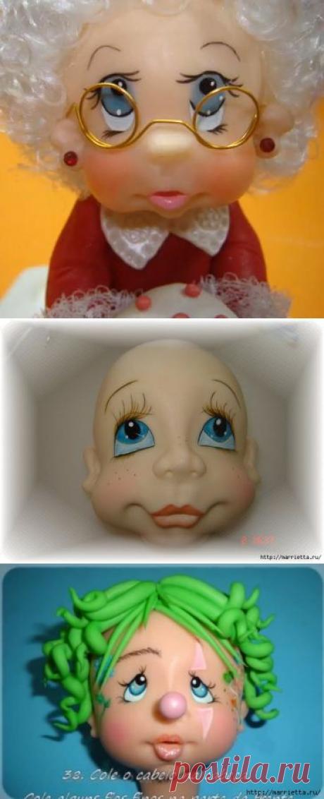 Как нарисовать глазки кукле из холодного фарфора.