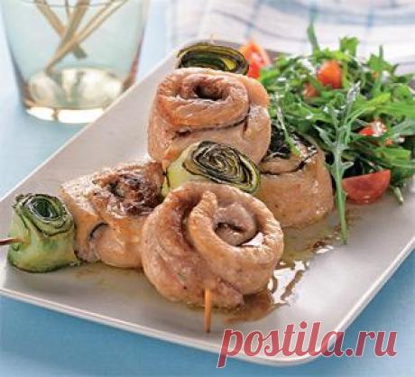 Кефаль с кабачками на шпажках, второе блюдо. Пошаговый рецепт с фото на Gastronom.ru