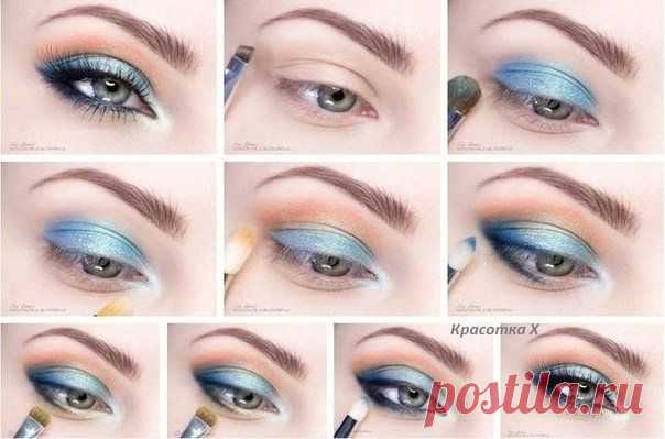 Макияж для голубых глаз