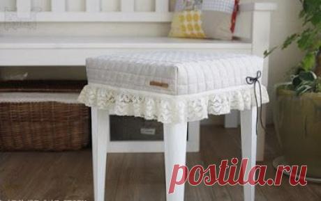 КАК СШИТЬ ЧЕХОЛ ДЛЯ ТАБУРЕТА