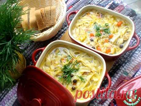 Домашняя лапша в горшочке Кулинарный рецепт