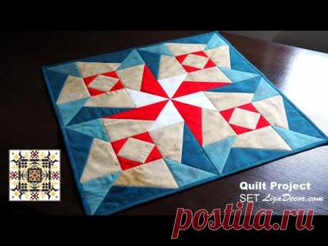 How to use SET Quilt Project? Pattern Half Rectangl, Storm &amp; Half Square. Grunge Fabrics