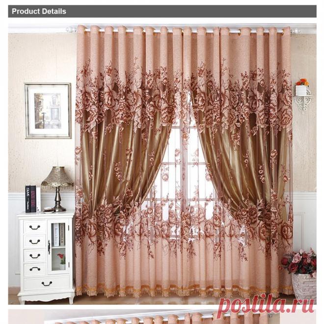 Новый тюль в просвечивающие занавес окна жаккард вышитые volie занавески для гостиной спальни панели-in Занавеска from Дом и животные on AliExpress