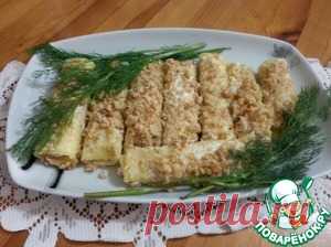 Сырные трубочки с чесноком и орехами