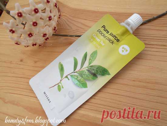 Красота - добрая сила: Missha Green Tea pure source: отзывы о ночной маске Миша Зеленый Чай