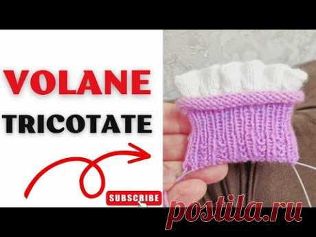 ✅️Volane tricotate. Рюша спицами. Ciorapi tricotati cu volane.