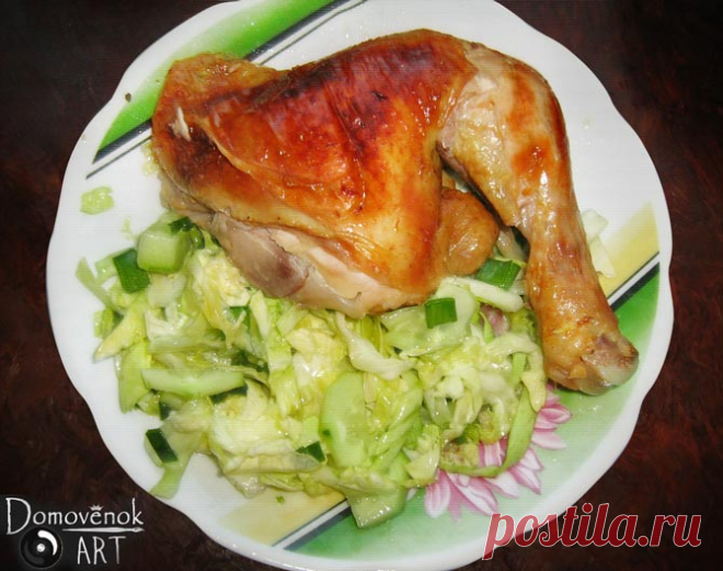 Запечённая курица в рукаве в духовке. Пошаговый рецепт