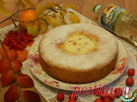 Пирог с творожной начинкой "Нежность" Кулинарный рецепт
