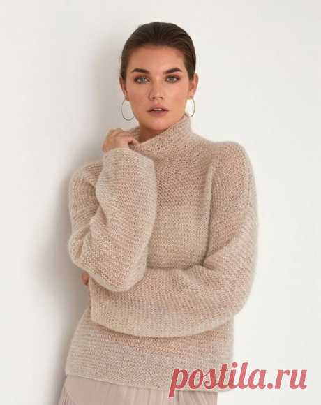 Мохеровый свитер оверсайз спицами. / knittingideas.ru