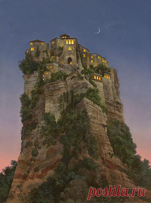 Джеймс К. Кристенсен - Город на холме - ОГРАНИЧЕННОЕ ИЗДАНИЕ КАНВА