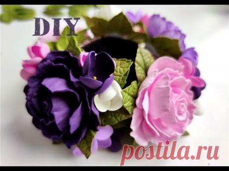 Украшение из Фоамирана на гульку \Резинка на пучок из Фоамирана