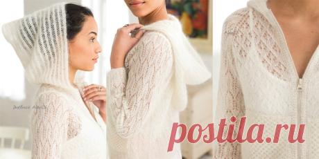 ХУДИ-ЛЁГКИЙ КАРДИГАН С КАПЮШОНОМ/LACE HOODIE BY BROOKE NICO ,VOGUE KNITTING SPRING/SUMMER 2017