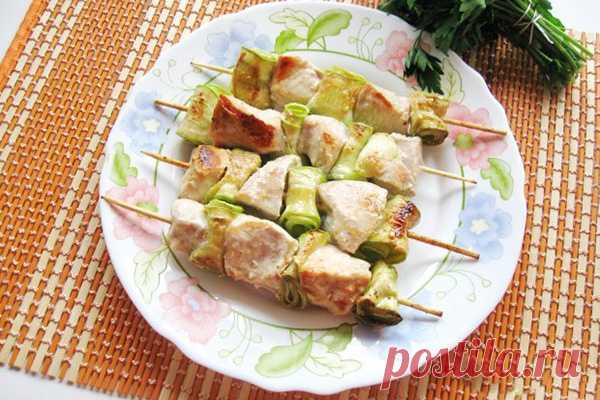 Куриные шашлычки с кабачками — Моя кухня
