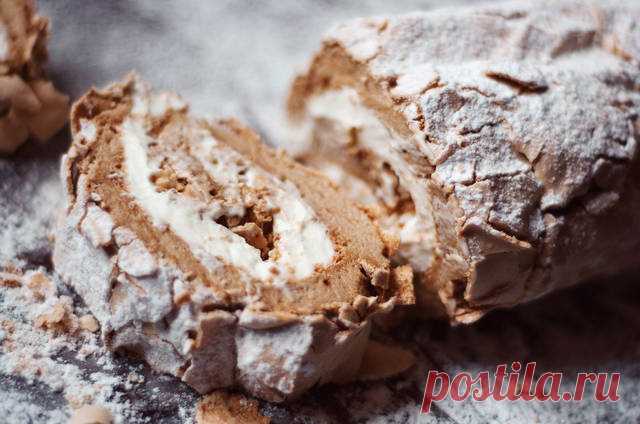Кофейный меренговый рулет Автор рецепта людмила - Cookpad