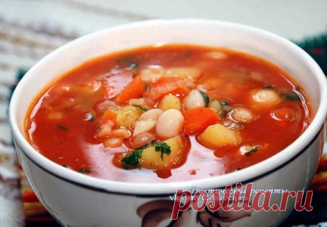 Фасолевый суп с курицей / Свежие рецепты