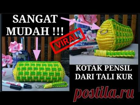 (5) Cara Membuat Kotak Pensil dari Tali Kur | pencil Case Macrame | Full Tutorial - YouTube