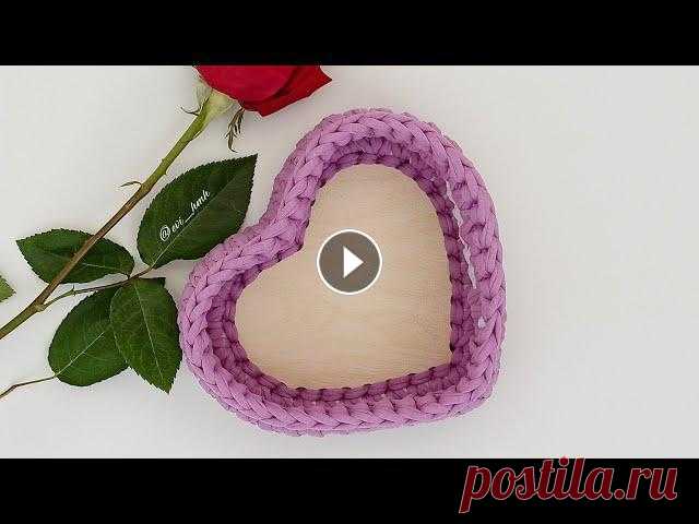 Корзинка "Сердце" из трикотажной пряжи с деревянным дном

узоры резинок спицами видео