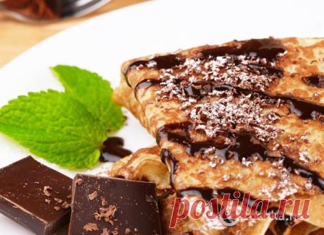 Блины с бананом и шоколадом: восхитительный рецепт