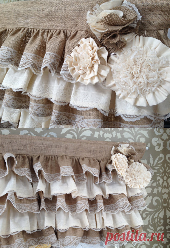 Ruffle Lace Valance от PaulaAndErika на Etsy