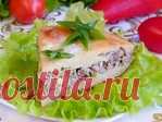 Заливной пирог с рыбными консервами на сметанном тесте