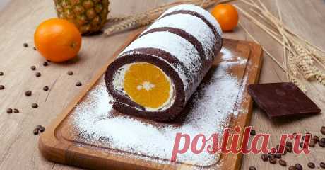 Бисквитный рулет «Сочный мандарин»: как из кондитерской, только вкуснее. Беру только грузинские, без косточек!