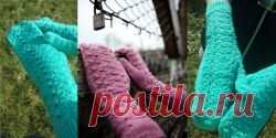Женские варежки спицами Pay it Forward