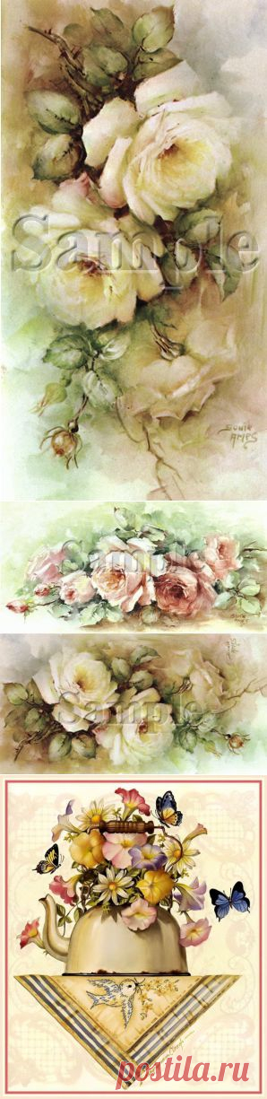 Картинки для декупажа. Узкие и длинные