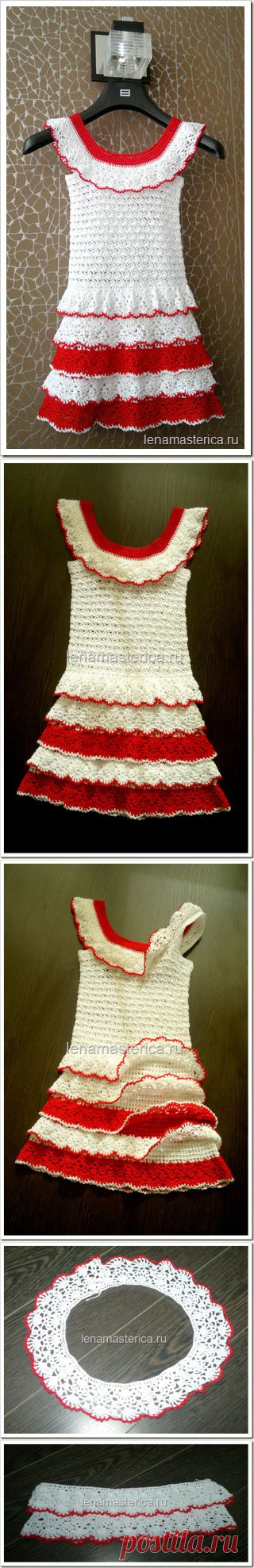 Детское платье крючком, схемы