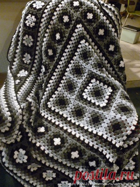 ПЛЕД МОТИВАМИ "Wendy Blanket" (Оттенки серого) in Shades of Grey