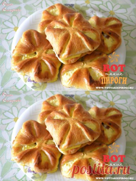 Плюшки из дрожжевого теста «Квадратики».