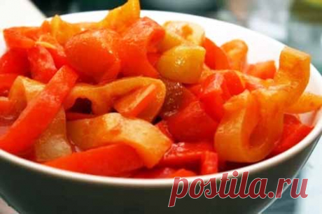 Разноцветное лечо из болгарского перца