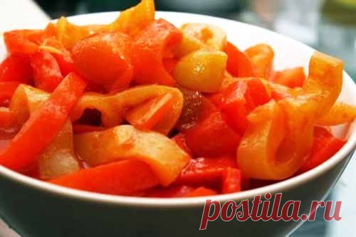 Разноцветное лечо из болгарского перца