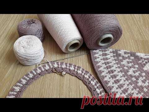 Джемпер жаккард крючком. Часть 1. Расчеты. Начало.