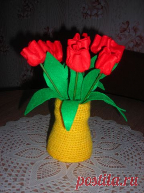 Букет тюльпанов из фетра / Конкурсы / Цветочное рукоделие