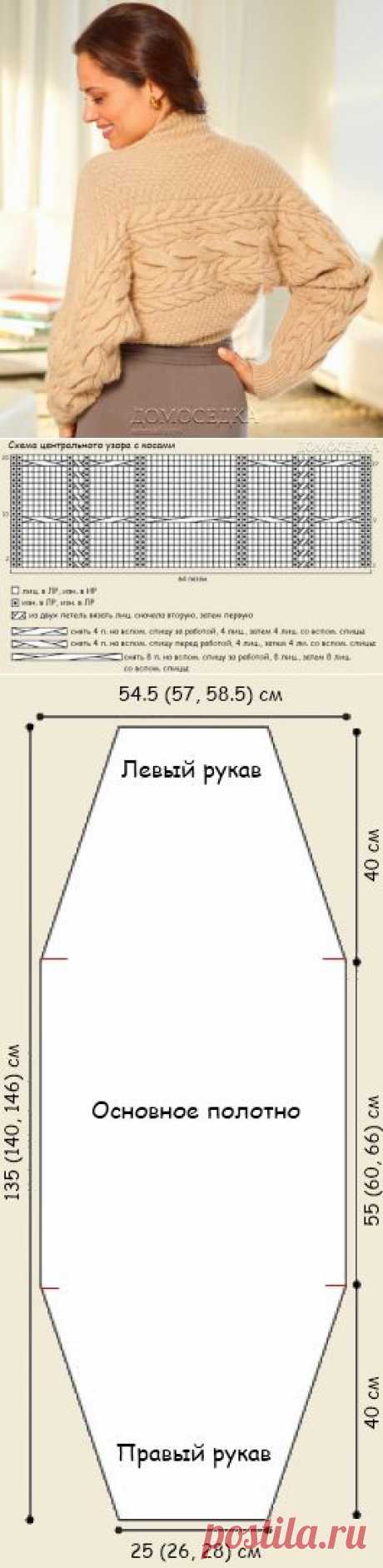 Шраг спицами одним полотном | ДОМОСЕДКА