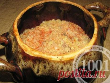 Рецепт каши в горшочке из булгура - Горячие блюда . 1001 ЕДА вкусные рецепты с фото!