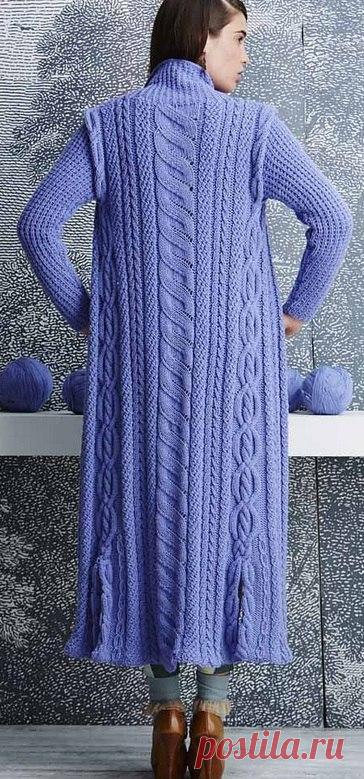Изумительно красивое пальто на спицах — Сделай сам, идеи для творчества - DIY Ideas