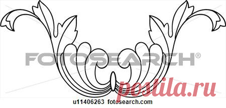 Clipart of , accents, fan, gilding, ornaments, shell, u11406263 - Search Clip Art, Illustration Murals, Drawings and Vector EPS Graphics Images - u11406263.eps