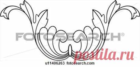 Clipart of , accents, fan, gilding, ornaments, shell, u11406263 - Search Clip Art, Illustration Murals, Drawings and Vector EPS Graphics Images - u11406263.eps