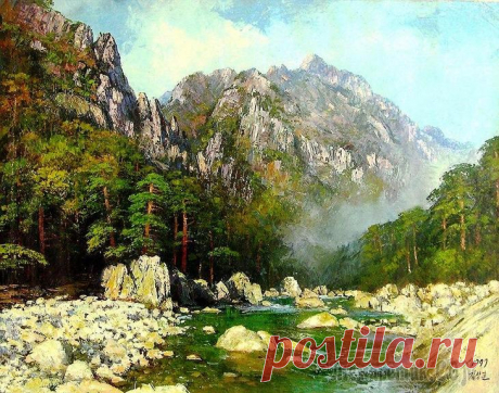 Корейская живопись. Ким Сан Хун - Kim San Hun (김상훈). КНДР