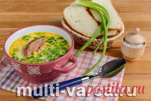 Сырный суп с копченой курицей в мультиварке