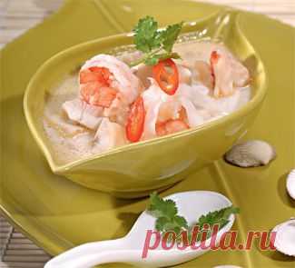Тайский рыбный суп на кокосовом молоке, суп. Пошаговый рецепт с фото на Gastronom.ru